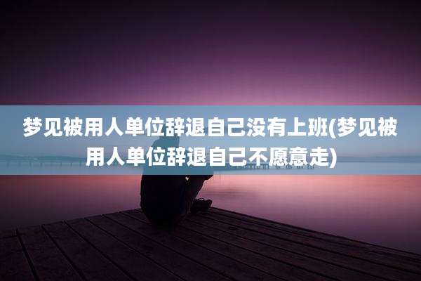 梦见被用人单位辞退自己没有上班(梦见被用人单位辞退自己不愿意走)
