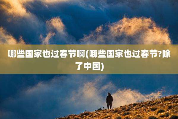 哪些国家也过春节啊(哪些国家也过春节?除了中国)