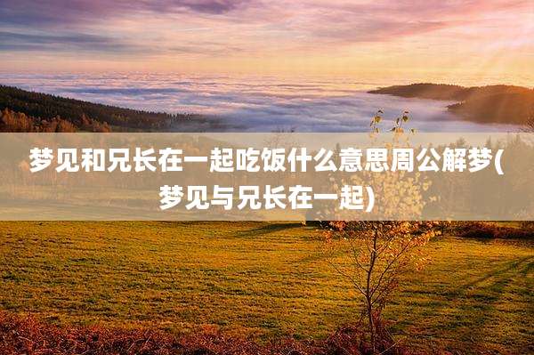 梦见和兄长在一起吃饭什么意思周公解梦(梦见与兄长在一起)