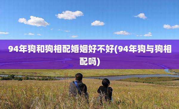 94年狗和狗相配婚姻好不好(94年狗与狗相配吗)