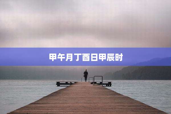 甲午月丁酉日甲辰时