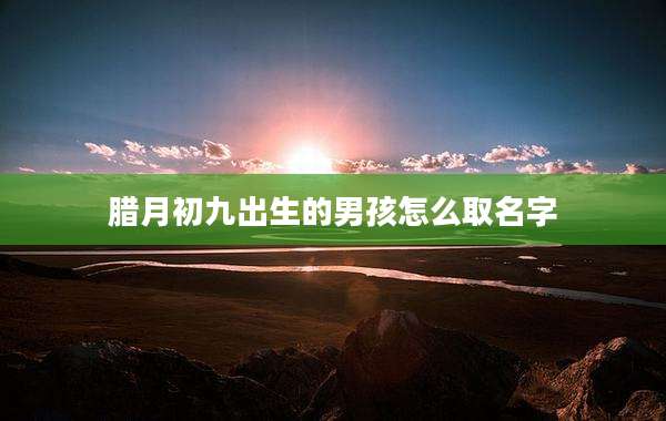 腊月初九出生的男孩怎么取名字