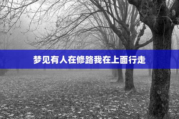 梦见有人在修路我在上面行走