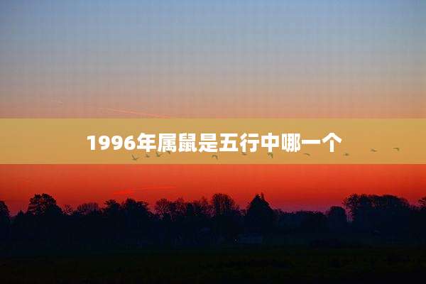 1996年属鼠是五行中哪一个
