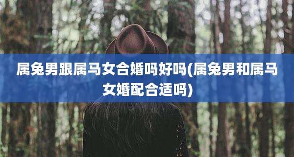 属兔男跟属马女合婚吗好吗(属兔男和属马女婚配合适吗)