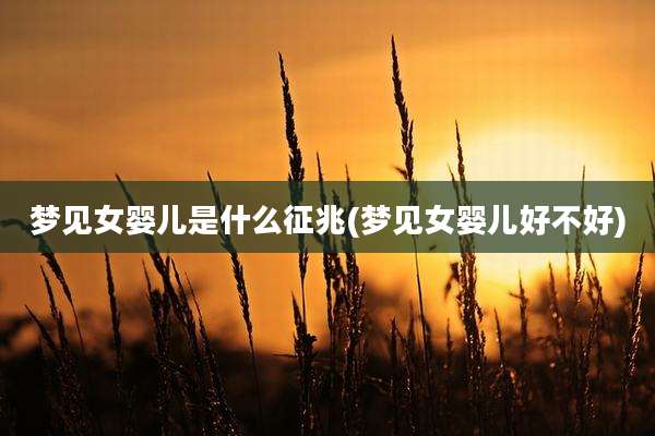 梦见女婴儿是什么征兆(梦见女婴儿好不好)