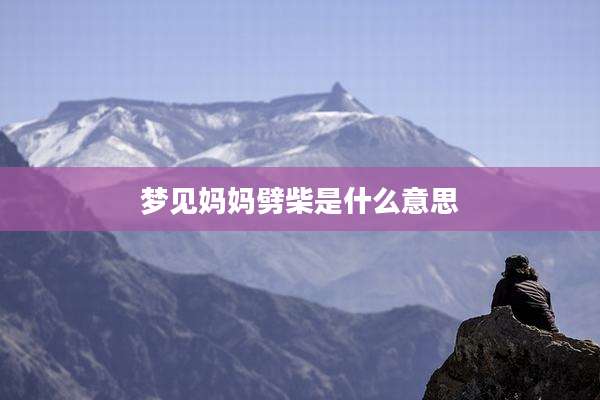 梦见妈妈劈柴是什么意思