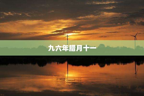九六年腊月十一