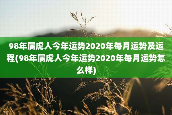 98年属虎人今年运势2020年每月运势及运程(98年属虎人今年运势2020年每月运势怎么样)