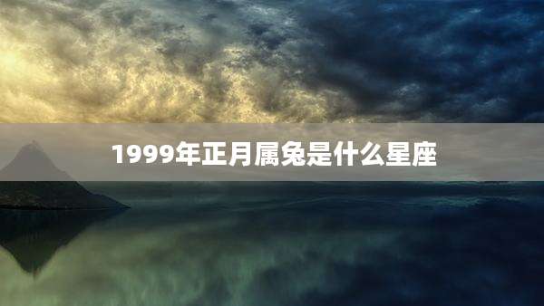 1999年正月属兔是什么星座