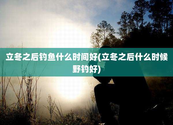 立冬之后钓鱼什么时间好(立冬之后什么时候野钓好)
