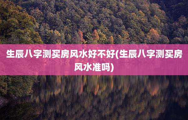 生辰八字测买房风水好不好(生辰八字测买房风水准吗)