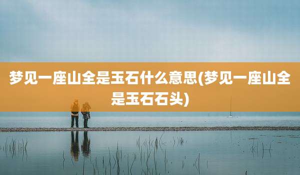 梦见一座山全是玉石什么意思(梦见一座山全是玉石石头)