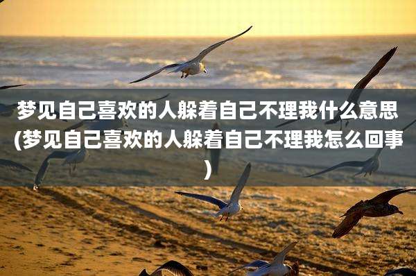 梦见自己喜欢的人躲着自己不理我什么意思(梦见自己喜欢的人躲着自己不理我怎么回事)