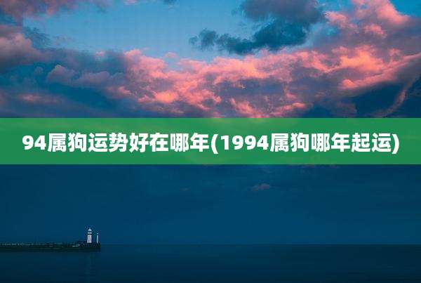 94属狗运势好在哪年(1994属狗哪年起运)