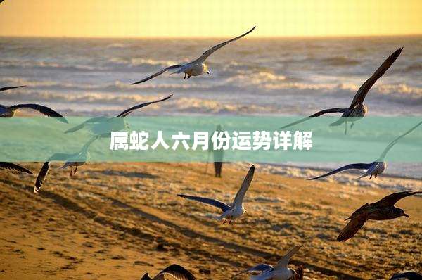 属蛇人六月份运势详解