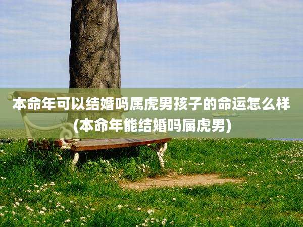 本命年可以结婚吗属虎男孩子的命运怎么样(本命年能结婚吗属虎男)