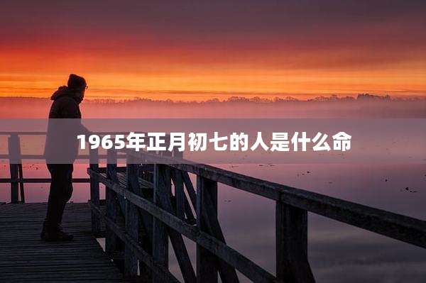 1965年正月初七的人是什么命