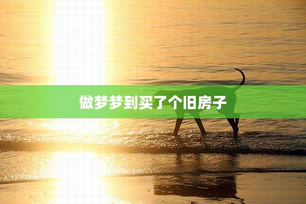 做梦梦到买了个旧房子