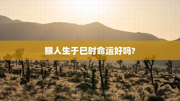 猴人生于巳时命运好吗?