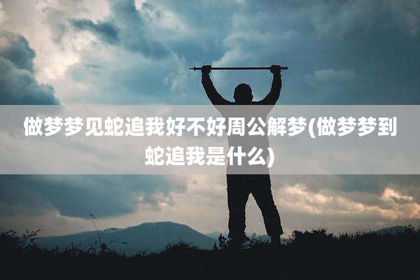 做梦梦见蛇追我好不好周公解梦(做梦梦到蛇追我是什么)