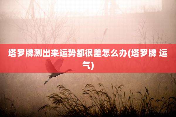 塔罗牌测出来运势都很差怎么办(塔罗牌 运气)