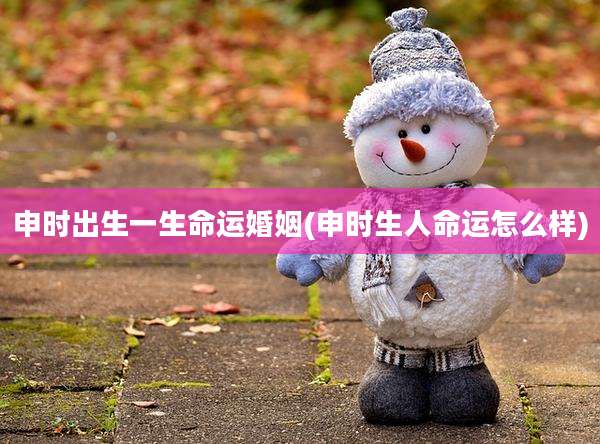 申时出生一生命运婚姻(申时生人命运怎么样)