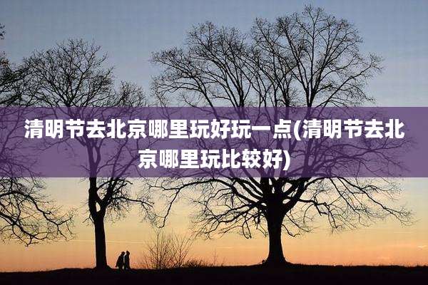 清明节去北京哪里玩好玩一点(清明节去北京哪里玩比较好)