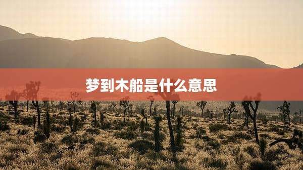 梦到木船是什么意思