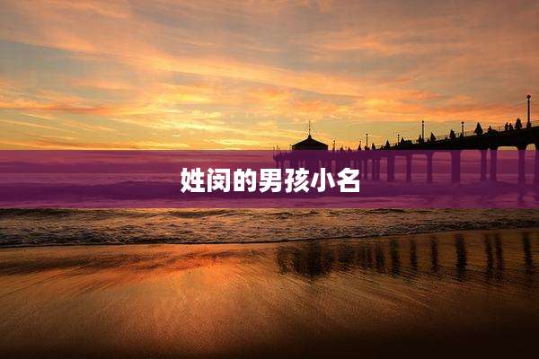 姓闵的男孩小名