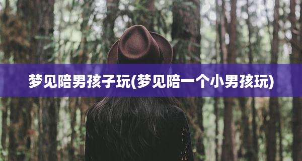 梦见陪男孩子玩(梦见陪一个小男孩玩)