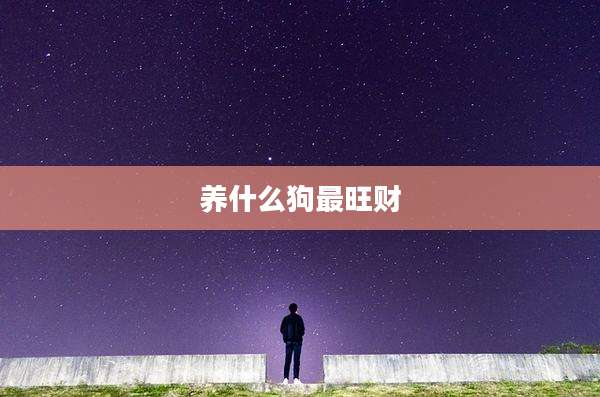 养什么狗最旺财