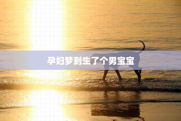 孕妇梦到生了个男宝宝