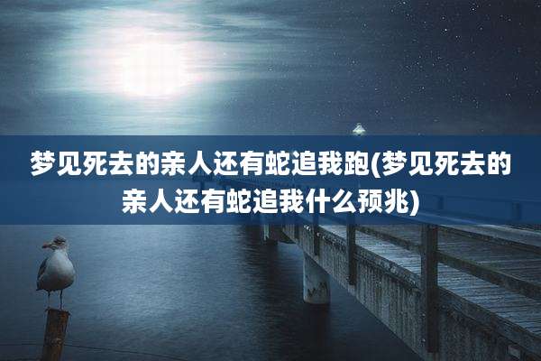 梦见死去的亲人还有蛇追我跑(梦见死去的亲人还有蛇追我什么预兆)