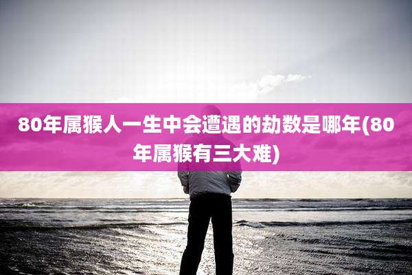 80年属猴人一生中会遭遇的劫数是哪年(80年属猴有三大难)