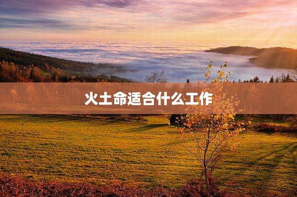 火土命适合什么工作