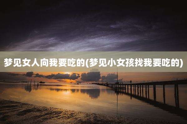 梦见女人向我要吃的(梦见小女孩找我要吃的)