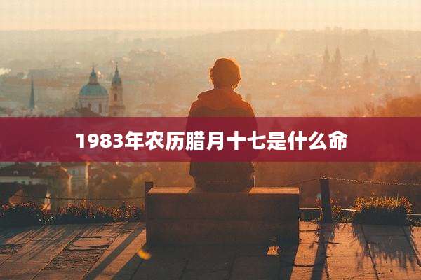 1983年农历腊月十七是什么命