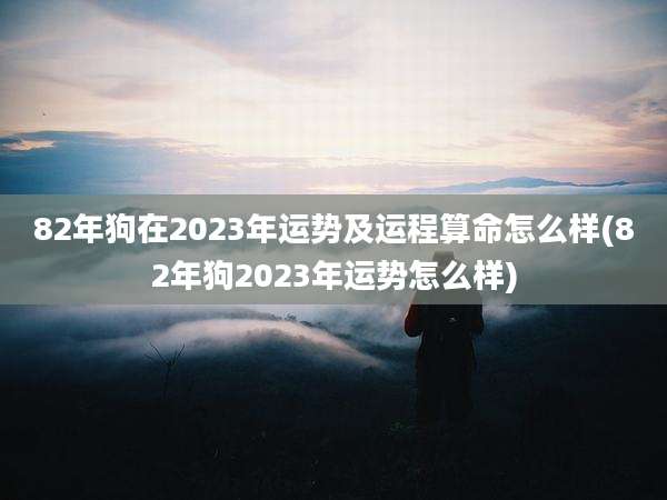 82年狗在2023年运势及运程算命怎么样(82年狗2023年运势怎么样)