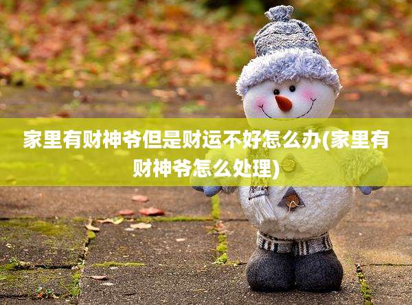 家里有财神爷但是财运不好怎么办(家里有财神爷怎么处理)