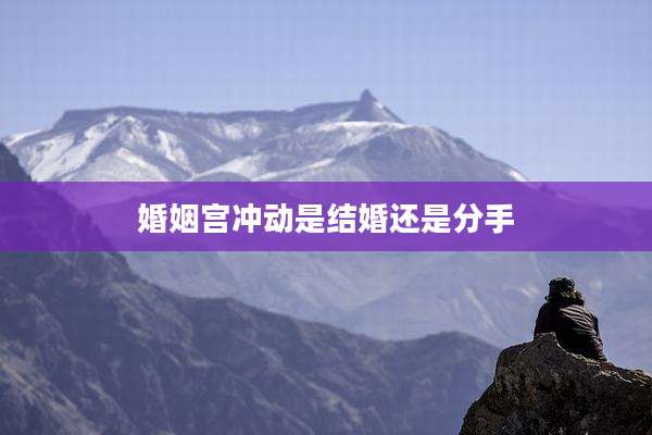 婚姻宫冲动是结婚还是分手