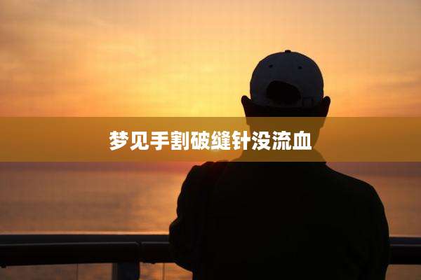 梦见手割破缝针没流血