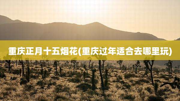 重庆正月十五烟花(重庆过年适合去哪里玩)