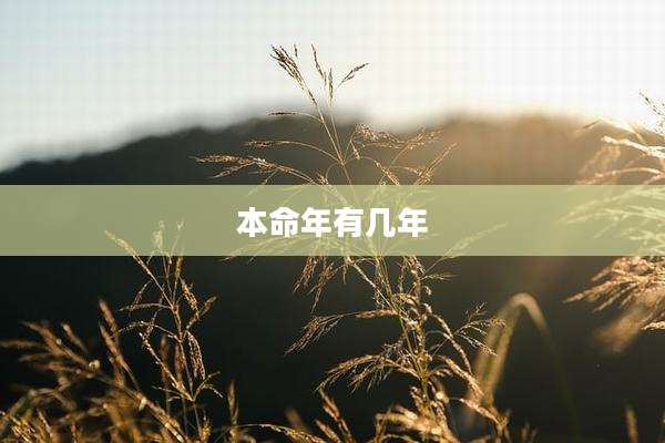 本命年有几年