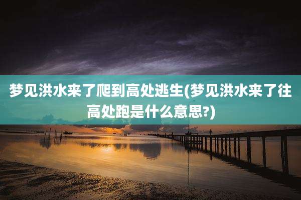 梦见洪水来了爬到高处逃生(梦见洪水来了往高处跑是什么意思?)