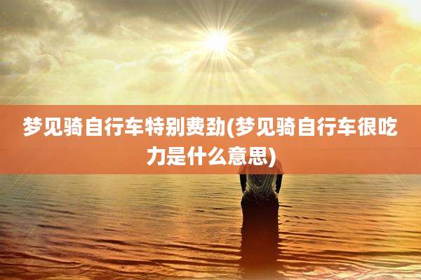 梦见骑自行车特别费劲(梦见骑自行车很吃力是什么意思)