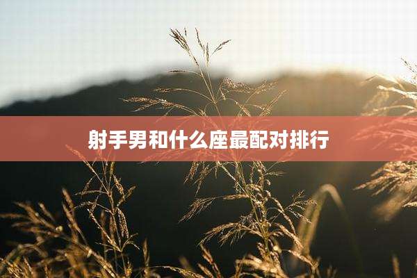 射手男和什么座最配对排行