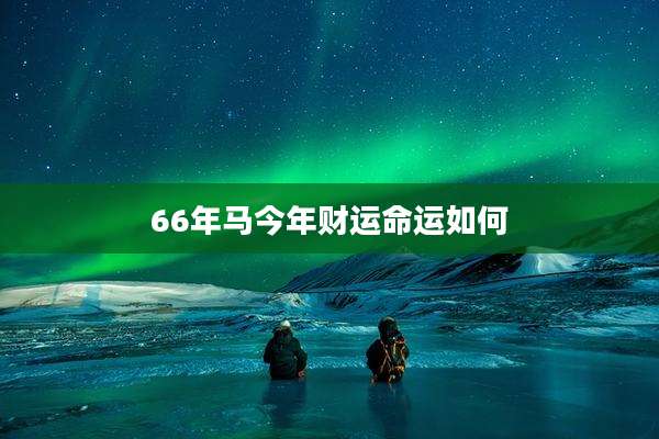 66年马今年财运命运如何
