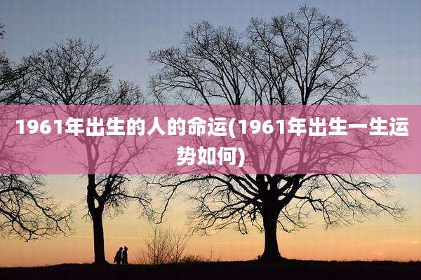 1961年出生的人的命运(1961年出生一生运势如何)