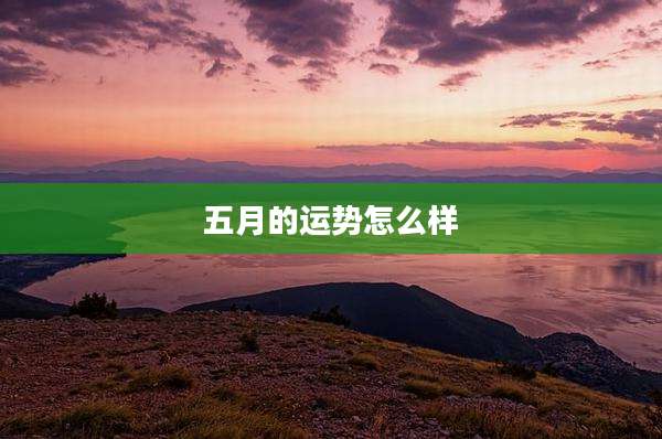 五月的运势怎么样